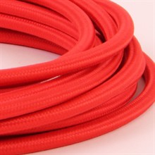 Red textile cable